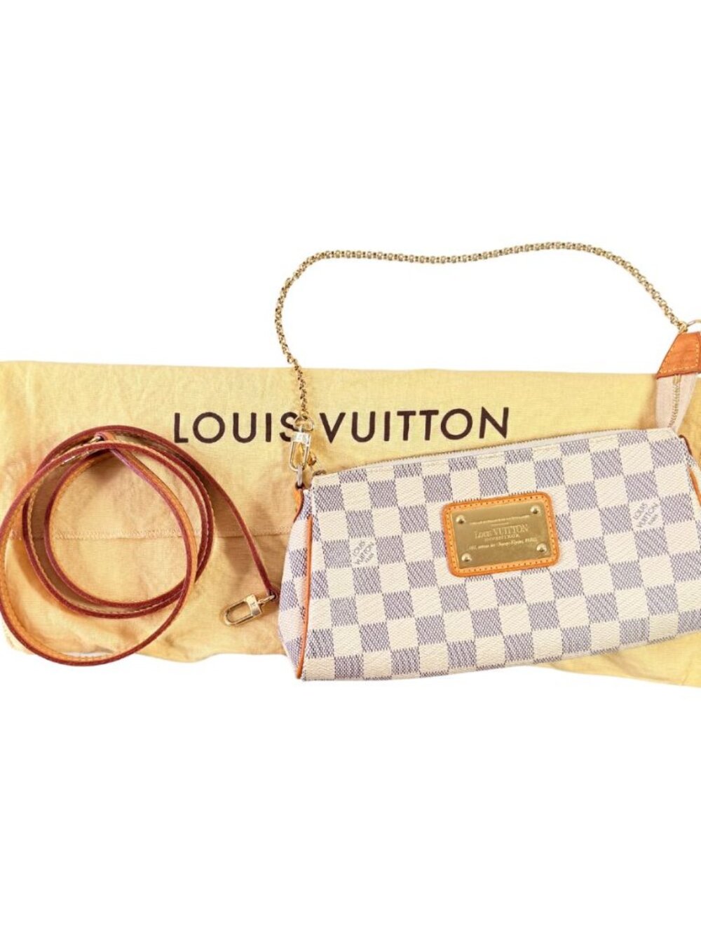 Louis Vuitton Damier Azur Eva & COA, Dust Bag